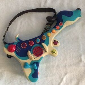 Blue and Cream Kids Guitar Dog Toy